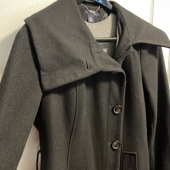Tommy Hilfiger black button up pea coat size medium - Picture 3 of 12